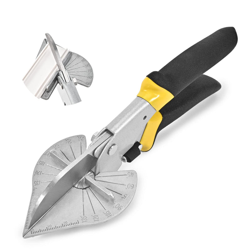 BAOLIAN Miter Shears，Sharp Multi Angle Scissors, Adjustable From 45 ° to 135 ° Quarter Round Cutting Tool, Used to Cut Trunking Plastic，Rubber, PVC, Thin wood,DlY and Home Decoration Projects