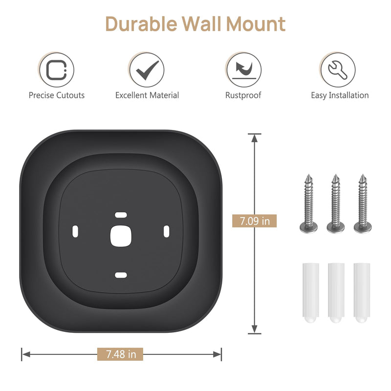 CaseBot Wall Plate for 2022 Ecobee Smart Thermostat Premium & 2022 Ecobee Smart Thermostat Enhanced, Practical and Stylish Trim Kit Bracket Mount Cover, Easy Installation, Matte Black