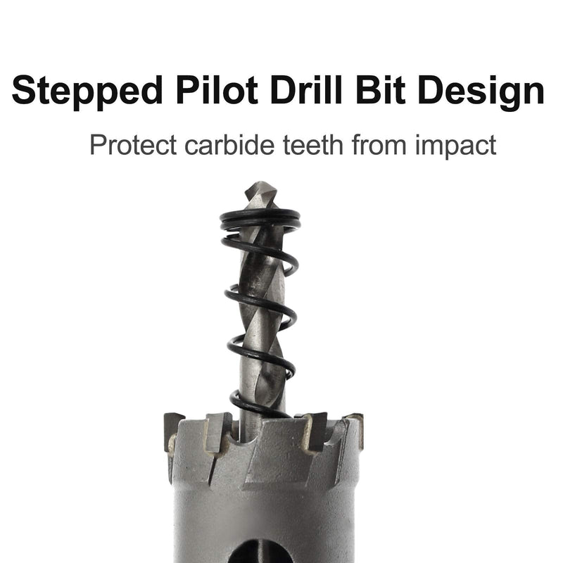 Hordion 1inch/25mm Carbide Hole Saw Cutter Drill Bit Tooth Tipped TCT Hole Cutter for Stainless Steel Sheet Metal Sheet Plastic FRP Board