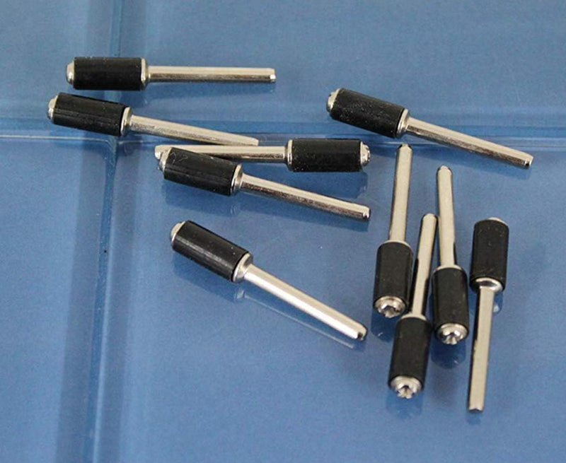 12 Pcs 1/4 Inch Rubber Mandrel Sand Drum Holder Sanding Drum Rubber Bands with 1/8 Inch Shank for Sanding Drum Holder Sleeve Rotary Tool