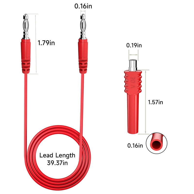 Goupchn Magnetic Test Leads Kit 4mm Banana to Banana Plug Test Leads with Magnetic Connectors 5 Colors Flexible Jumper Test Wire Set