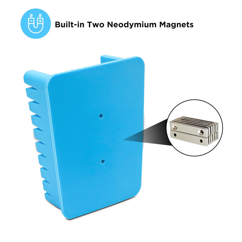 Recoil SWSL 9 Slots Silicone Wire Harness Soldering Holder Wire Leads Clamp Stand with Neo Magnets Base, Holds 30AWG to 12AWG Wires, High Temperature Silicone