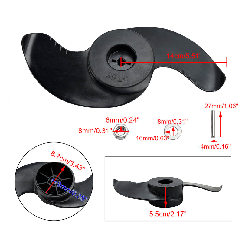 MKP-32 Trolling Motor Prop Weedless Wedge 2 Propeller for 3-5/8" Motor Diameter 2091160 1865017 for Minn Kota Trolling Motor