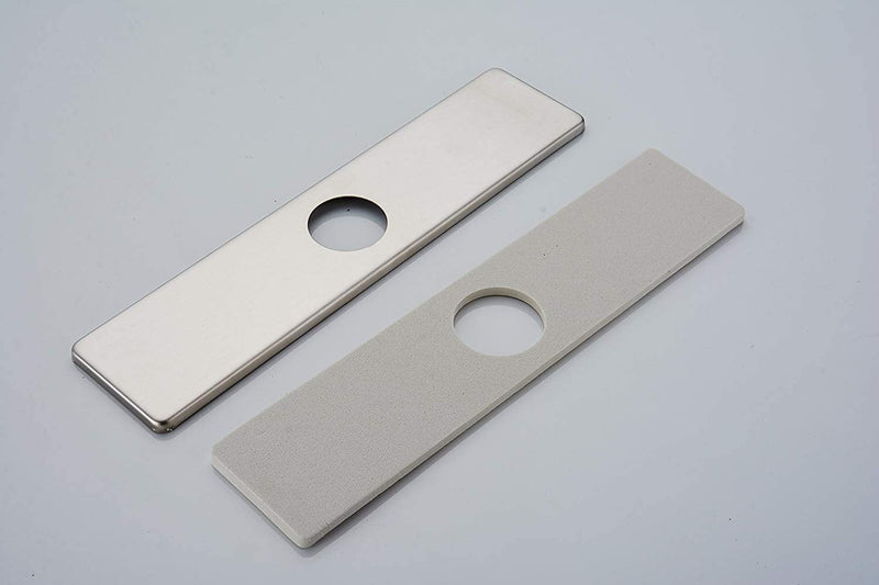 10 Inch Kitchen&Bathroom Sink Faucet Baseplate Hole Cover Deck Plate Escutcheon Brushed Nickel Square 304 Stainless Steel - NewNest Australia