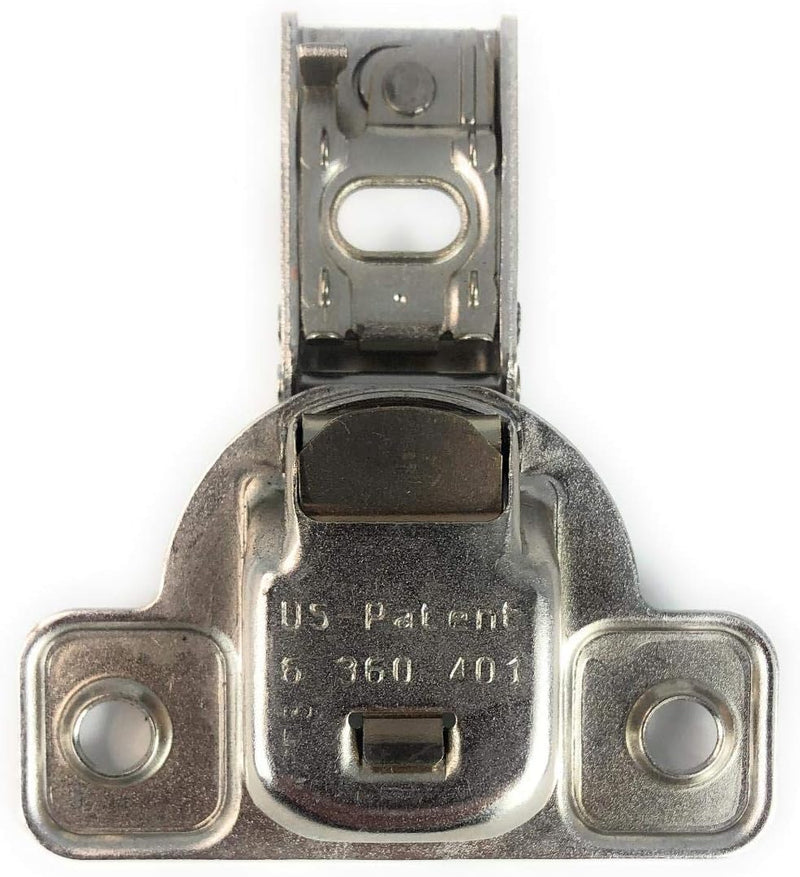 Salice E-Centra Nickel-Plated Metal 106-degree 9/16-inch Overlay Screw-on Face Frame Hinge with 2 Cams (2)