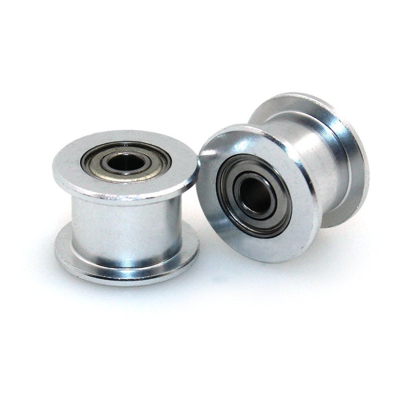 GT2 16 Toothless Bore 3mm Aluminum Timing Belt Idler Pulley for 6mm Width Timing Belt 3D Printers (10pcs) 16Toothless 3mm Bore