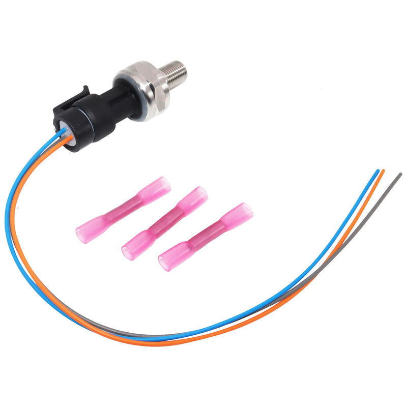 100 Psi Oil Fuel Pressure Sensor Transducer Sender with Harness Kit for Oil Air Fuel Gas Water 1/8" NPT Thread 316 Stainless Steel 0-100 Psi Oil Pressure Sensor Transmitter