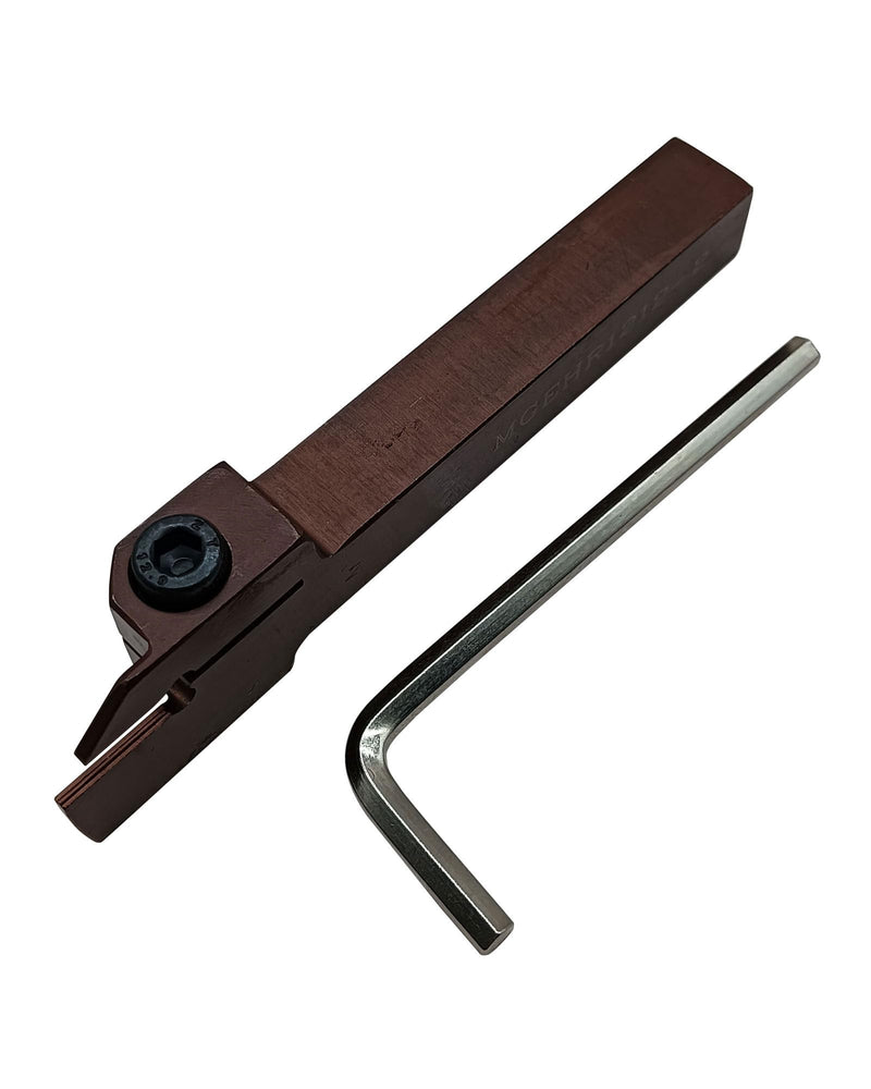1pc 1/2In Shank MGEHR1212-2 High Quality Lathe Grooving Cut-Off Parting Tool Holder with 10pcs MGMN200 Indexable Grooving Inserts for Steel, Stainless Steel (MGEHR1212-2+ MGMN200) MGEHR1212-2+ MGMN200