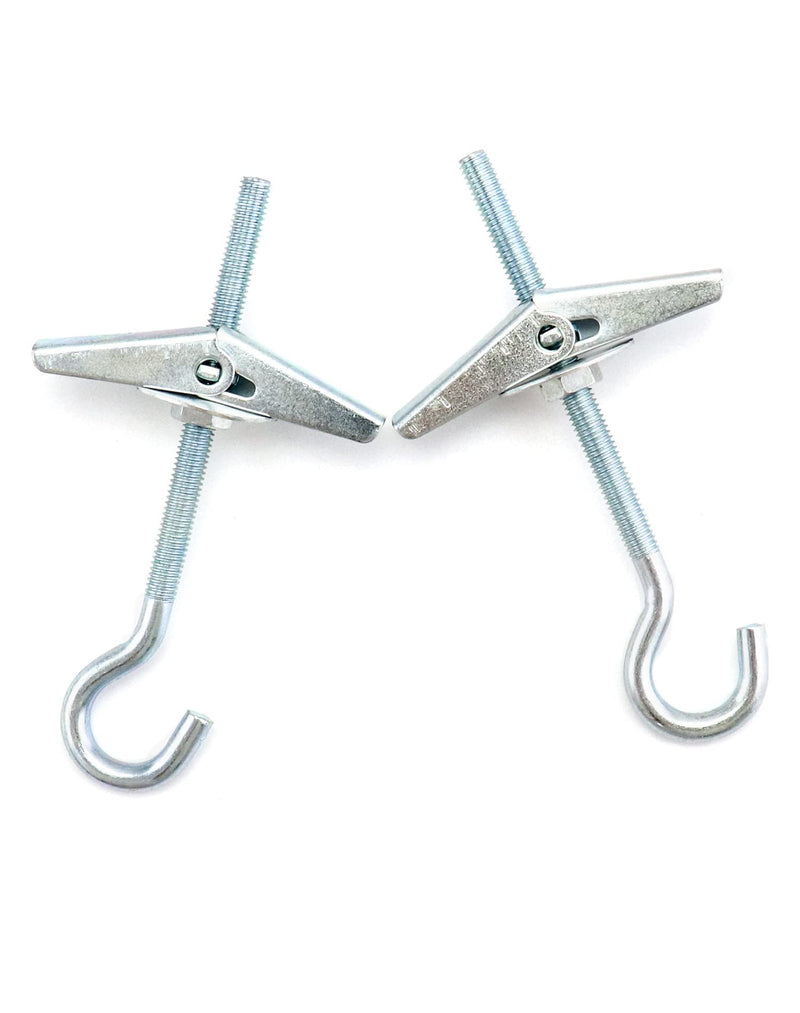 QWORK Ceiling Hooks, 12 Packs 3-9/16" Spring Toggle Wing Bolts Wall Fixing Heavy Duty Pothook for Hanging Plants, Swag Hooks Plant Hooks Toggle Hooks