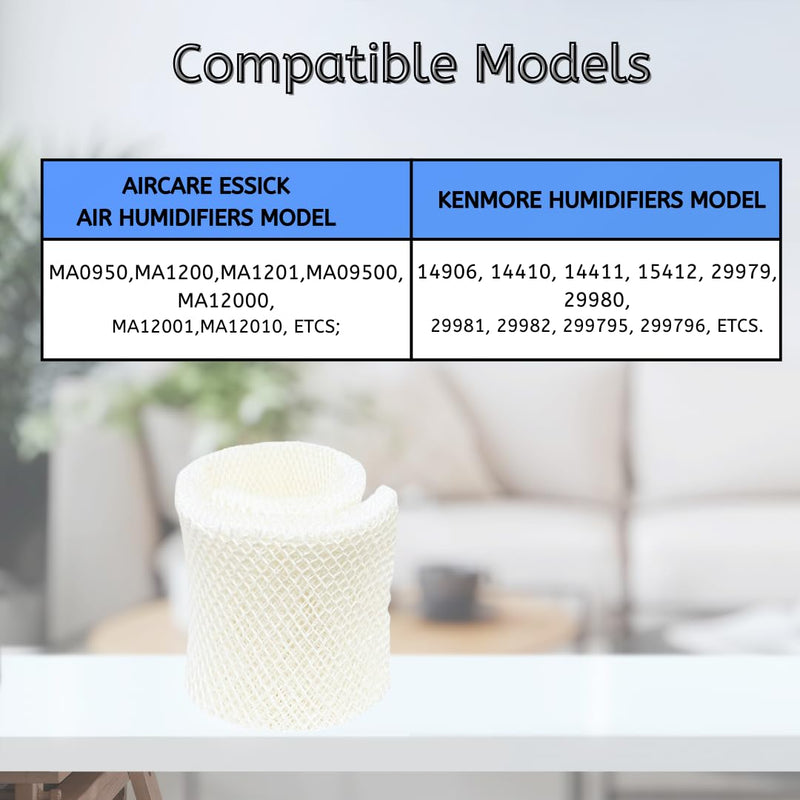 Nispira MAF1 Super Humidifier Wick Filter Replacement for Aircare Air-care MA1200, MA1201, MA0950 Kenmore EF1 14906, 14410, 14411, 15412, 29979, 29980, 29981, 29982. 6 Pack