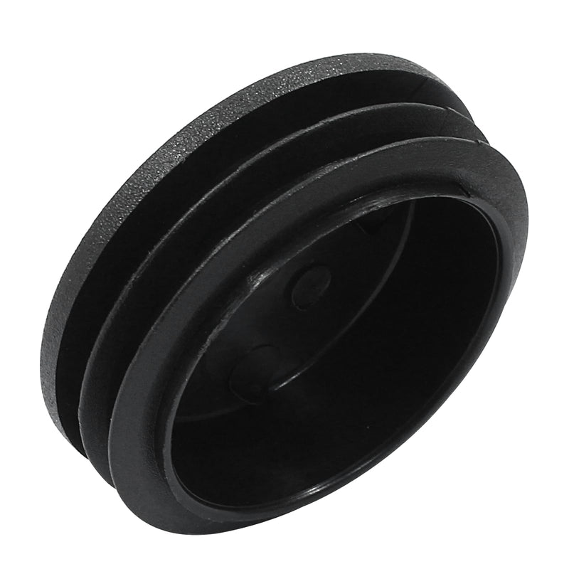 4 Pack 2 Inch (50mm) Round Plastic Hole Plugs, Black Pipe Tubing End Cap for Round Metal Tube Diameter: 2" 4 Pcs