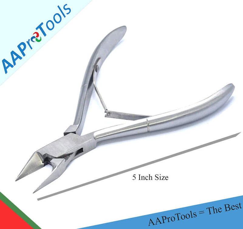 Toenail Clipper 5 Inch Long for Thick/Ingrown Nail Nipper - Steel Grade - Premium Quality Stainless Steel