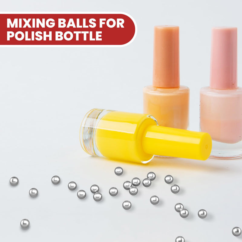 125PCS Paint Mixing Balls, 316 Stainless Steel 0.16” Nail Polish Balls, High Temperature Resistant Mini Metal Bearing Ball for Mixing Nail Polish, Oil Paint, DIY Projects 0.16 inch 125pcs