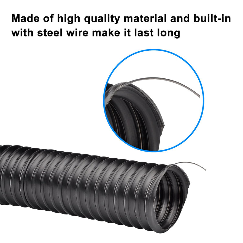 Extra Extension Flexible Pipe for Prestantious 12"×12" Catch Basin, 2 inches ID, Pipe Stretched Length 8.2ft