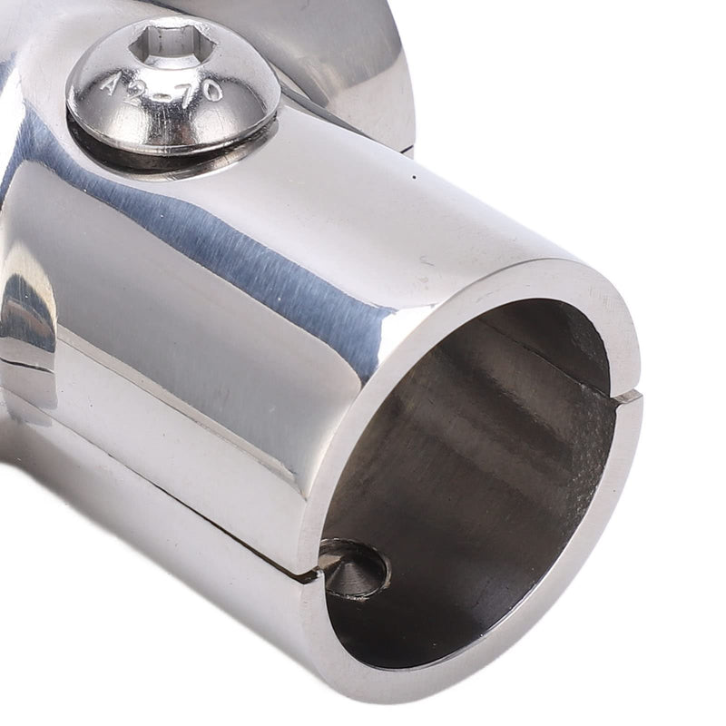 KIMISS Marine Grade Handrail Fitting 90 Degree Tee Connector, Stainless Steel Tube Pipe Joiner 1 inch (25.4mm ID) Separable Boat Rail Fitting for Yacht Ship Handrail System
