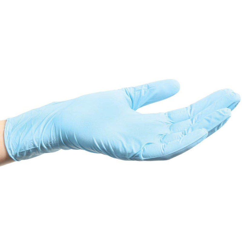 ForPro Professional Collection Disposable Nitrile Gloves, Chemical Resistant, Powder-Free, Latex-Free, Non-Sterile, Food Safe, 4 Mil, Blue, Medium, 100-Count Medium (Pack of 100)