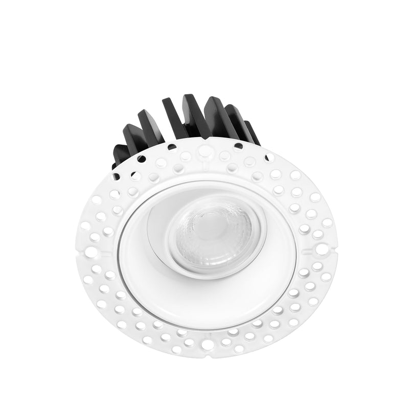 Maxxima 2" Trimless Recessed LED Eyeball Gimbal Downlight, 600 Lumens 5 CCT | Adjustable Color Selectable 2700K/3000K/3500K/4000K/5000K, 360° Rotation, Dimmable Canless IC Rated, J-Box Included