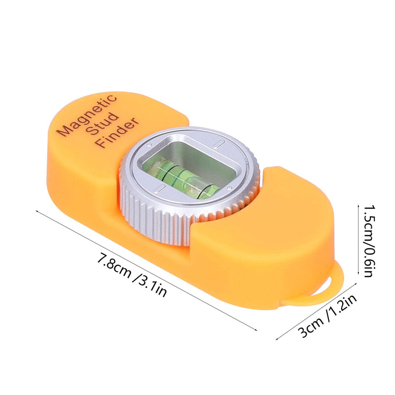 Hilitand Stud Detector, Magnetic Stud Finder with Level, Easy Marking, No Batteries Required, for Steel Nails Screws, Wood Studs, Remodeling, New Construction, DIY Projects(Orange)