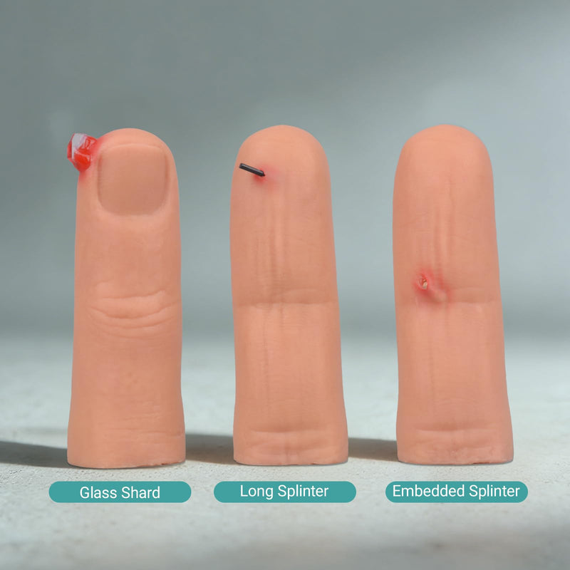 Wearable Finger Wound Care Trainer for Foreign Object Wound Management Training, Puncture Wound Packing Training, First Aid & Safety Education