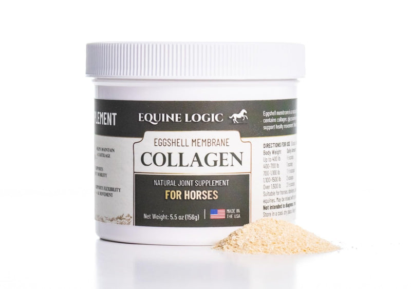 Eggshell Membrane Collagen for Horses – Natural Joint Supplement for Mobility, Cartilage, Tendons & Ligaments – Supports Flexibility – Pure Eggshell Membrane – Made in USA – 5.5 oz