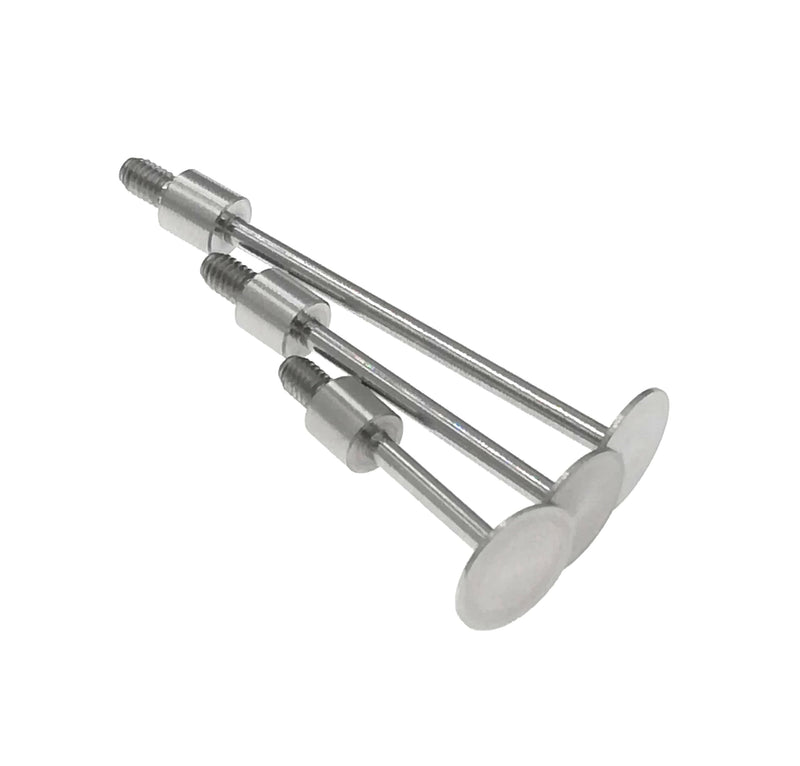 SUXING Flat Contact Points for Dial Indicator Depth 0.5mm Thickness 10 mm Diameter 4-48 UNF Thread (4-48UNF A Set) 4-48UNF A SET