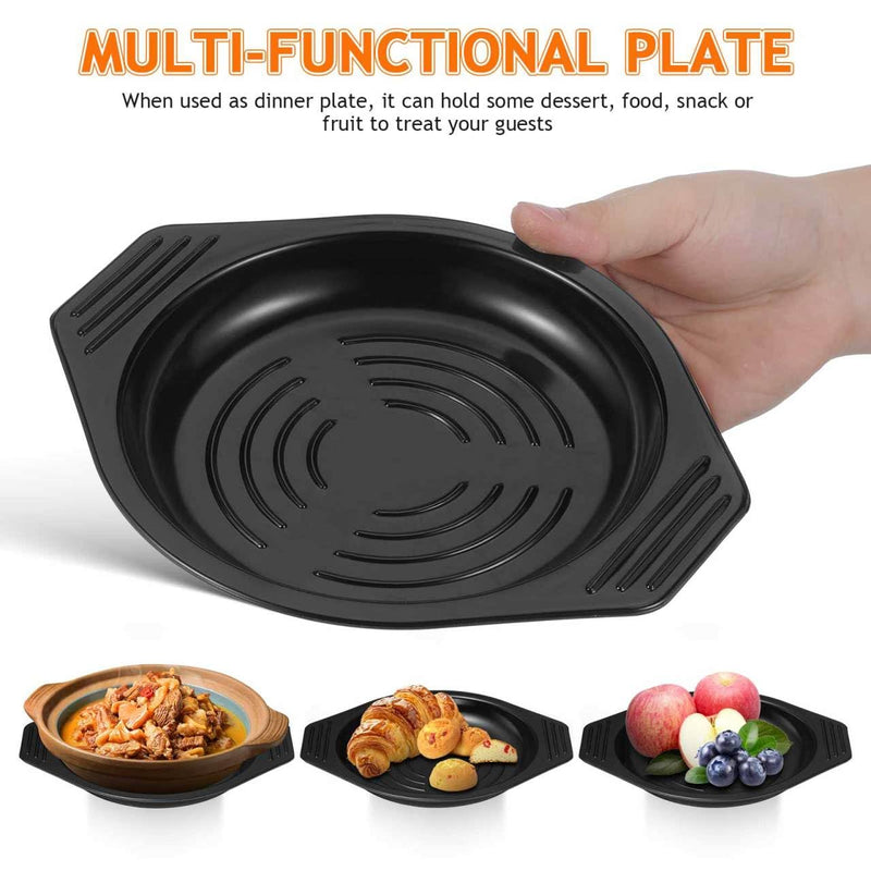 UPKOCH Heat Resistant Casserole Tray 8.46X7.08 Inch Thickened Pot Base Tray Non Slip Casserole Pot Holder for Kitchen Dining Table Mat Protecting Surfaces from Hot Pots and Baking Trays Black 21.50X18.00X2.50CM