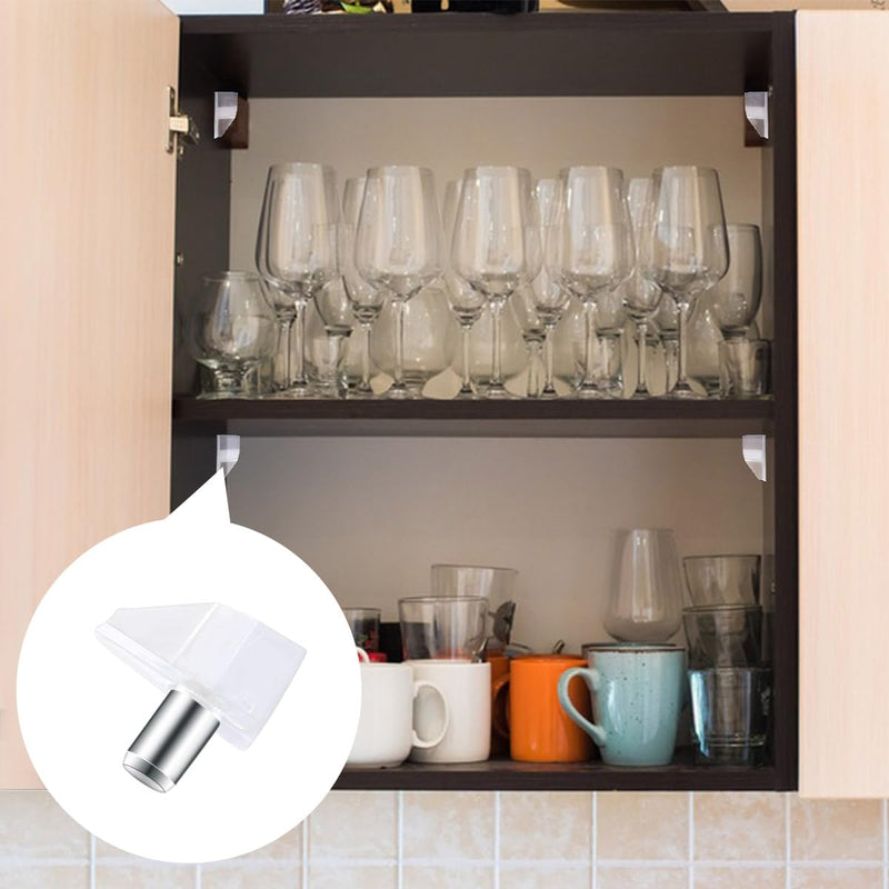 50 Pcs Shelf Support Peg Clear Holder Pegs Support Cabinet Shelf Pins for Kitchen Furniture Shelves for Book Shelves Clear Plastic Replacement Pins medicine cabinet shelf Supports plastic shelf pegs