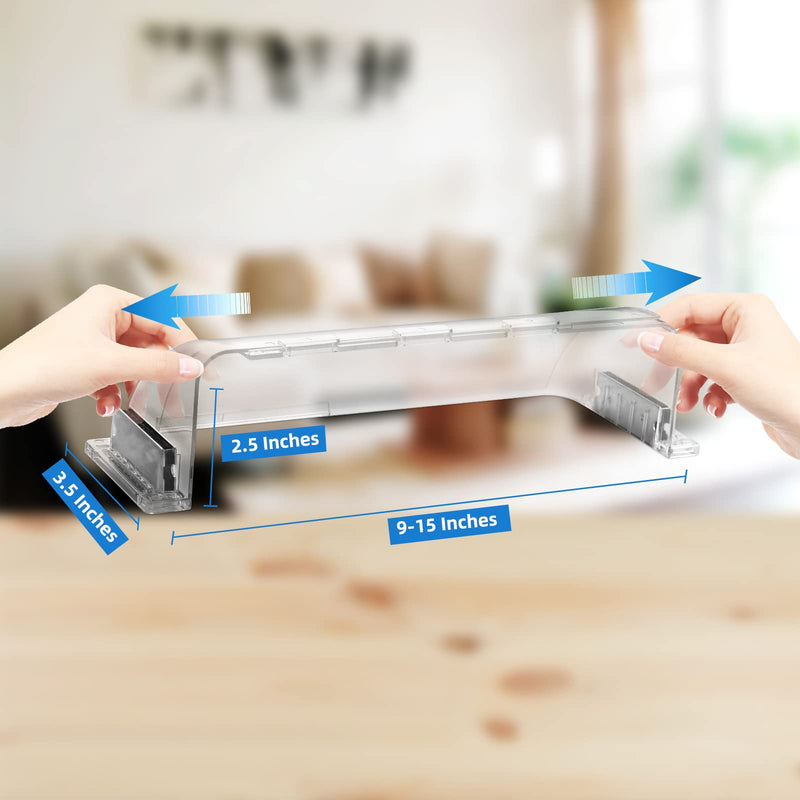 2 Pack Adjustable Air Vent Deflector, 9”-15” Transparent Deflector for Ceiling Registers, Floor, Sidewall (2) Transparent – 2 PACK