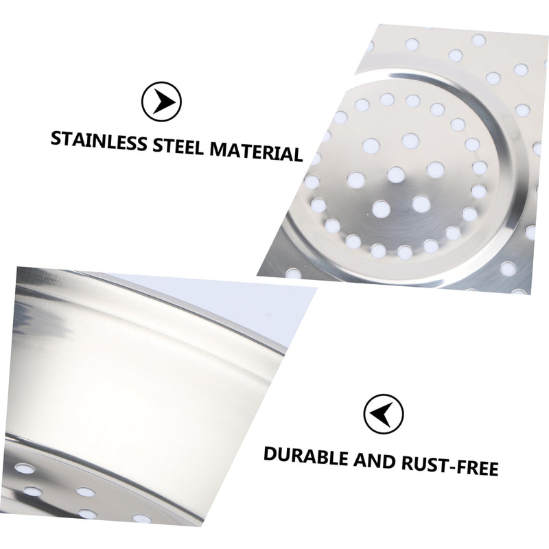 Cabilock 12.20 Inch Stainless Steel Steamer Rack with Holes Thick Food Steaming Tray for Wok Cooking Vegetables Fish Dumplings Kitchen Steamer Basket 30cm