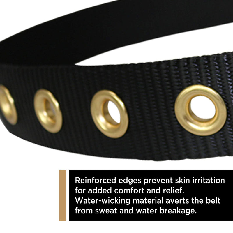AFP Tongue Buckle Body Belt, Heavy-Duty Tool Belt for Pouches, Work Belt, PPE for Safety Harness, Work Positioning, Construction, Fall-Protection, Carpenters (OSHA/ANSI rated) 1.75’’W, Black (Small) Small