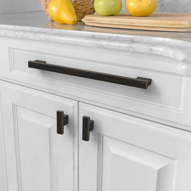 Amerdeco 10 Pack Oil Rubbed Bronze Cabinet Pulls 10 Inch(254MM) Hole Centers Kitchen Cabinet Handles Hardware Kitchen Handles for Cabinets Cupboard Handles Drawer Pulls… 10"/254MM Hole Center