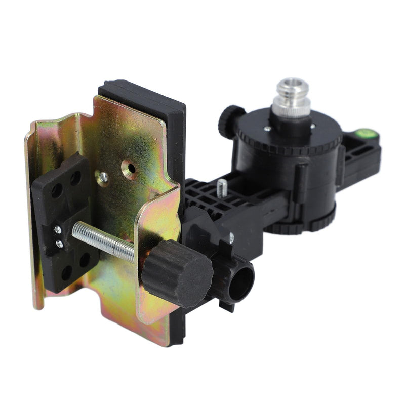 Laser Level Bracket for Telescoping Pole for for Line and Point Lasers, 1/4"-20 Male Threaded and 5/8" Pole Fine Tuning Mount Bracket, 360 Degree Rotation for Roads, Tunnels, Bridges,Outdoor Use