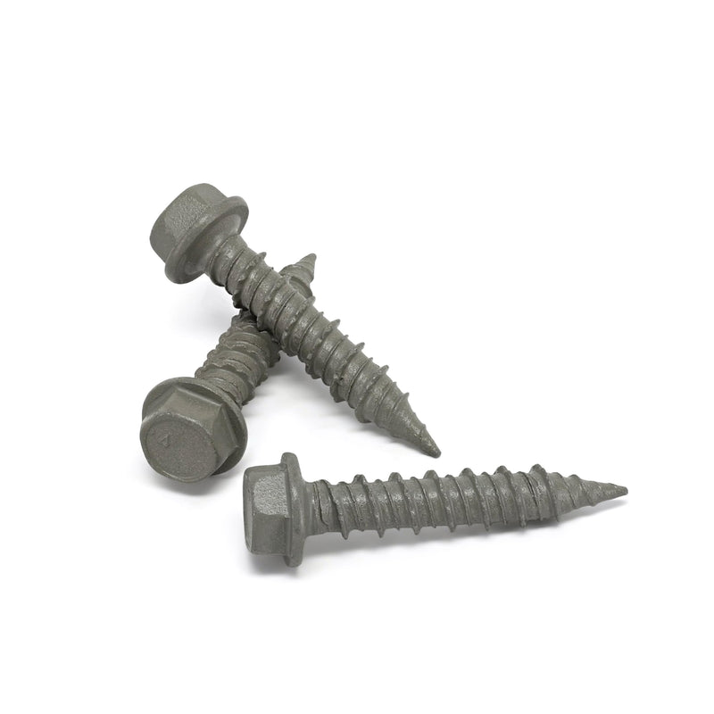Power Pro Concrete Screw Anchors #410 Stainless Hex Washer (3/16" x 1-1/4") 50-Piece