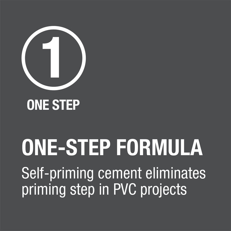 Oatey 32192 Fusion One-Step Self-Priming Medium-Bodied PVC Cement, 10 oz, Clear