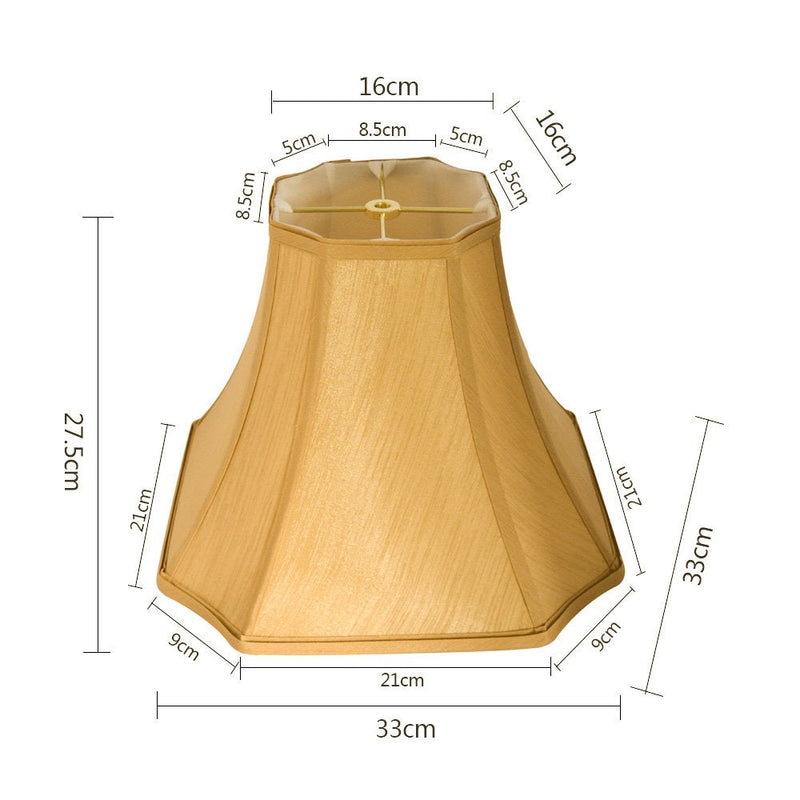 Tootoo Star Antique Octagonal Royal Bell Lamp Shade for Floor Lampshade and Table Lamp,(6.3x6.3) x(13x13) x10.8",Antique Gold (6.3 x 6.3)" x (13 x 13)'' x 10.8"