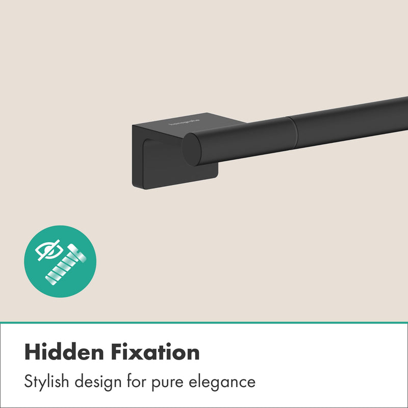 hansgrohe AddStoris S Modern Towel Bar, 24" in Matte Black, 41767670