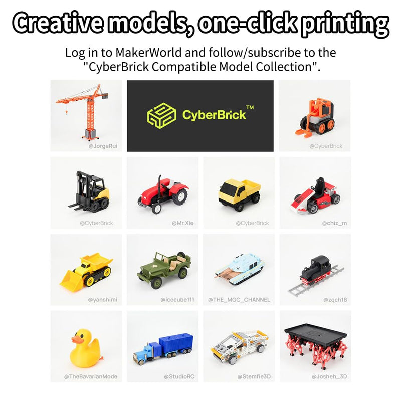 Bamboo Lab Original CyberBrick 3D Printing Remote Control Hardware Kit for Bambu Lab 3D Printer (Beginner Kit (ZK004)) Beginner Kit (ZK004)