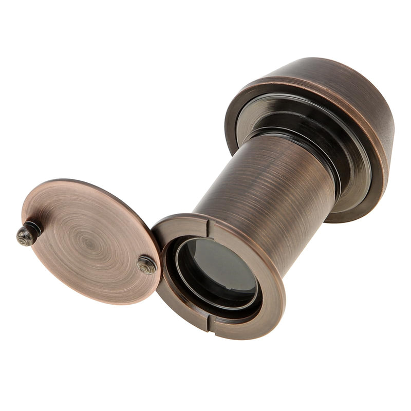 Door Viewer Peephole, Solid Brass 220-Degree Peephole for 1-3/8" to 2-23/64" Doors, Front Door Peephole with Heavy Duty Rotating Privacy Cover (Oil Rubbed Bronze) Oil Rubbed Bronze