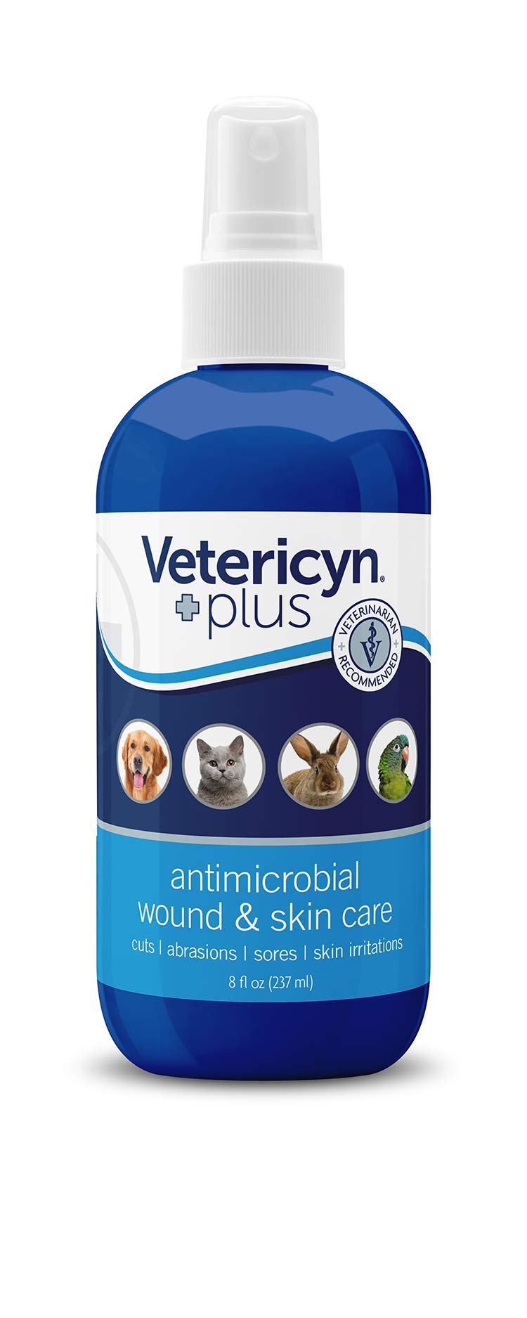 Vetericyn Wound and Skincare - Liquid Spray - 236ml & Plus VF Wound and Skin Care Hydrogel, 120 ml - PawsPlanet Australia
