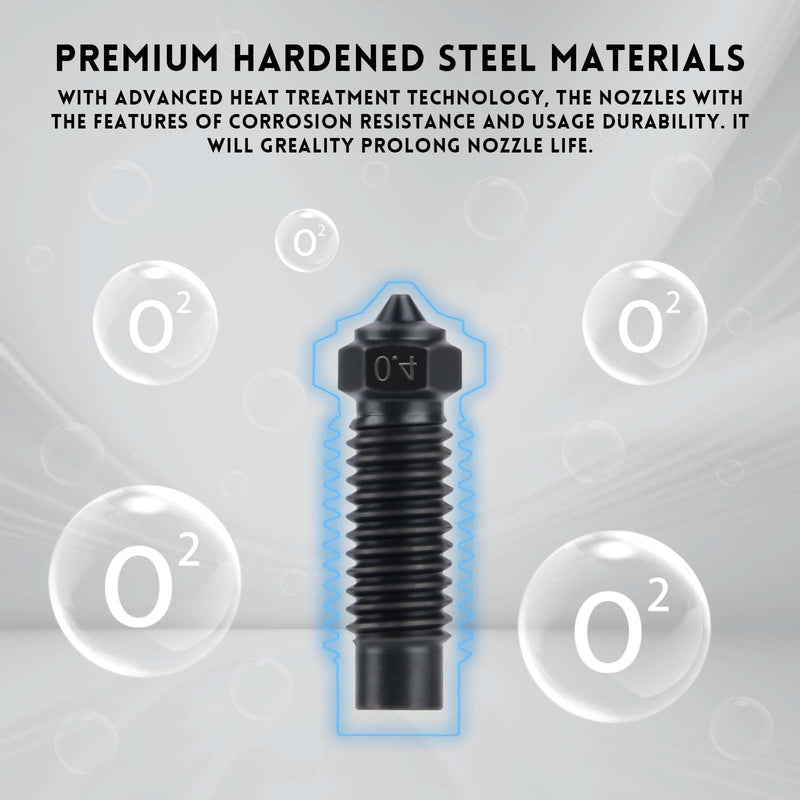 5Pcs 0.4mm Hardened Steel Nozzle for Elegoo Neptune 4 Plus/Neptune 4 Max, Hardened Steel Extruder Hotend Nozzles for Neptune 4 Plus/Neptune 4 Max 3D Printers