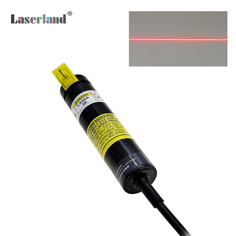 Red Light Line Module Projector Focusable Locator Generator for Fabric Wood Cloth Alignment 638nm Dia.16mm