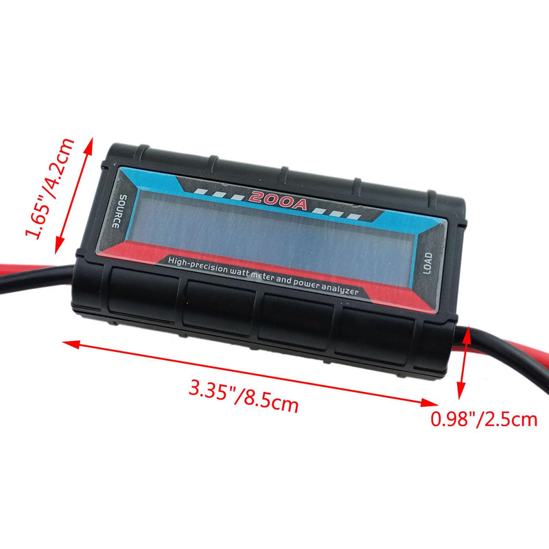 200A High Precision Power Analyzer Multi Meter, Watt Meter Tester for Measuring Voltage (V)/ Current (A)/ Power (W)/ Charge (Ah)/ Energy (Wh) -100V 200A/ 100V