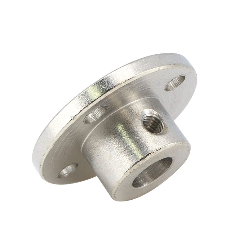 Sydien 4Pcs 8mm Rigid Flange Shaft Coupling Motor Guide Shaft Coupler Connector with Set Screws & Wrench
