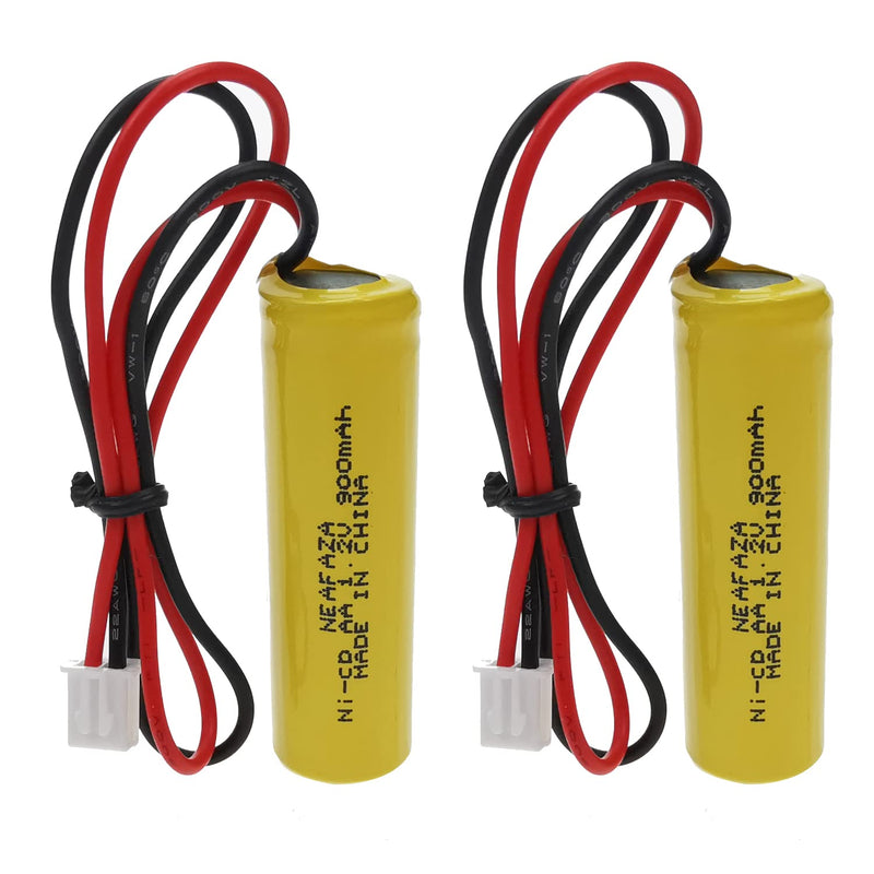 1.2v 900mAh Ni-CD AA Exit Sign Emergency Light Battery Replacement Compatible with Unitech AA900mAh OSA268 ELB CS01 Lithonia Battery EXR LED EL M6 (2 Pack)