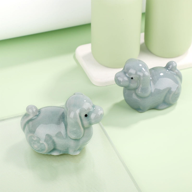 2pcs Ceramic Toilet Bolt Covers, Cute Dog Toilet Bolt Covers Decorative Smooth Toilet Bolt Caps Bathroom Decor Easy to Install Toilet Screw Cover Caps for Hotel Kitchen Bedroom