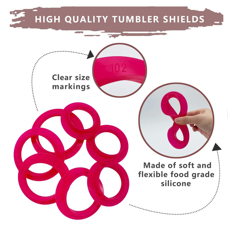 SECOPIN Tumbler Shields for Epoxy Rims, Tumbler Making Supplies, Tumbler Turner Silicone Insert, Paint Spray Shield 7 Sizes purple