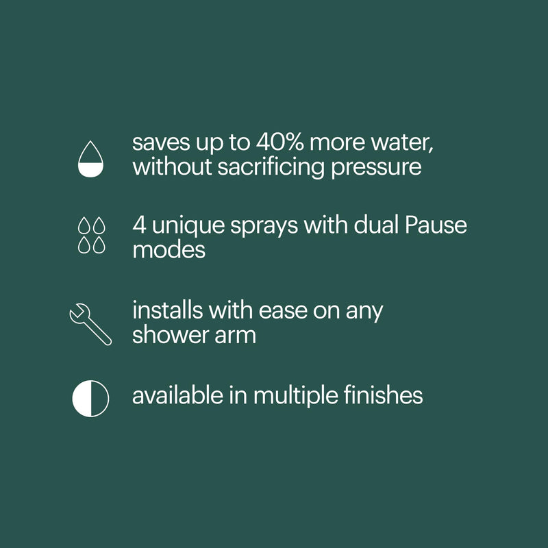 Brondell Nebia Yuba Fixed Shower Head, 5- Setting, Precision Nozzle, Chrome