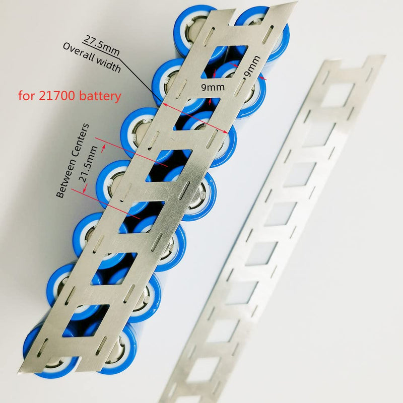 SUIDI Pure Nickel Strip 21700 2p 0.15x27.5x21.5mm (5M) Nickel Strips for Battery Welding 0.15mm Thick, Diagonal Row Without Holder for 21700 Cell Pack spot Welding 0.15x27.5x21.5 5M