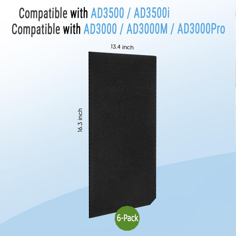 3000 Replacement Pre-Filters Fit for AD3000 / AD3500 both models Capture Larger Contaminants like Dust and Animal Hair (Pack of 6) 6pcs Pre-Filter