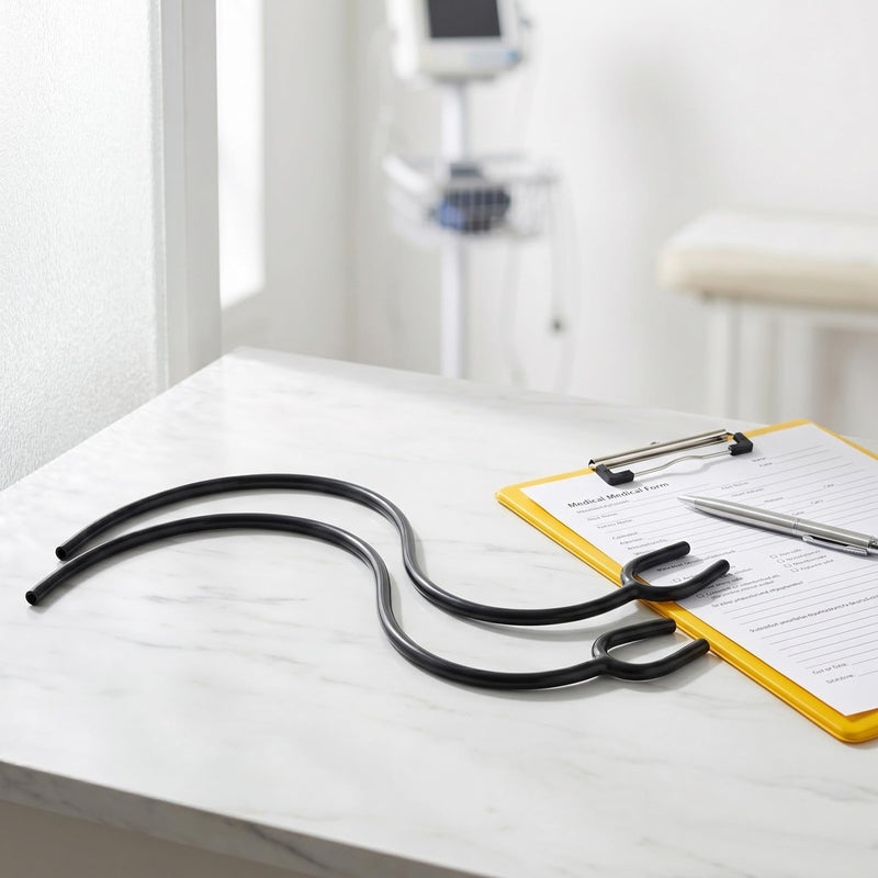 ULTECHNOVO 2-Pack Stethoscope Tubing Replacement Parts: 60cm Black Y-Shaped Flexible Tube for Nursing School Supplies - Latex Free Premium PVC Stethoscope Accessories Fit for Doctors and Students